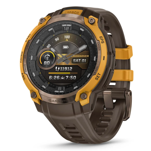 Garmin 010-03398-41 Instinct Crossover AMOLED 實體指針GPS智慧錶 (流沙棕)